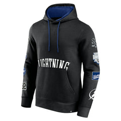 Tampa Bay Lightning Fanatics Wild Winner Pullover Hoodie - Black Hoodies