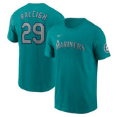 Cal Raleigh Seattle Mariners Fuse Name & Number Inline T-Shirt Aqua
