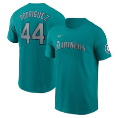 Julio Rodríguez Seattle Mariners Fuse Name & Number Inline T-Shirt Teal