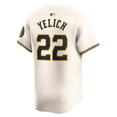 Christian Yelich Milwaukee Brewers Home Limited Player Jersey Cream