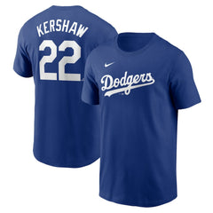Clayton Kershaw Los Angeles Dodgers Fuse Name & Number T-Shirt Royal