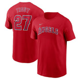 Mike Trout Los Angeles Angels Fuse Name & Number T-Shirt Red