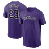 Kris Bryant Colorado Rockies Fuse Name & Number T-Shirt Purple