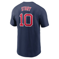 Trevor Story Boston Red Sox Fuse Name & Number T-Shirt Navy