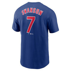 Dansby Swanson Chicago Cubs Fuse Name & Number T-Shirt Royal