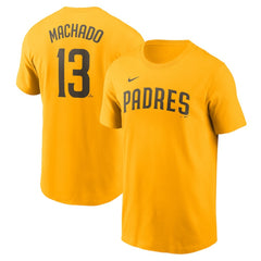 Manny Machado San Diego Padres Fuse Name & Number T-Shirt Gold