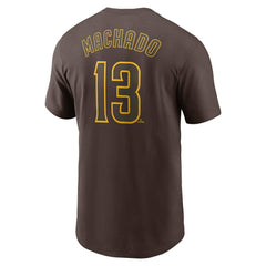 Manny Machado San Diego Padres Fuse Name & Number T-Shirt Brown