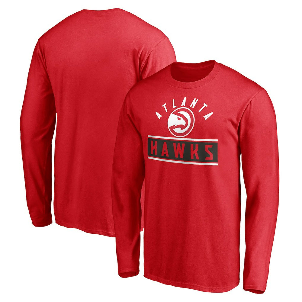 Atlanta Hawks Team Arch Knockout Long Sleeve T-Shirt - Red discount