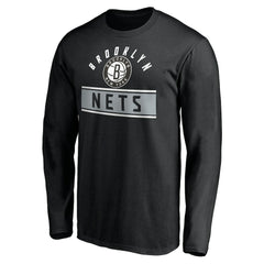 Brooklyn Nets Team Arch Knockout Long Sleeve T-Shirt - Black sale