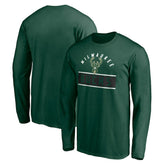 Milwaukee Bucks Team Arch Knockout Long Sleeve T-Shirt - Hunter Green shop