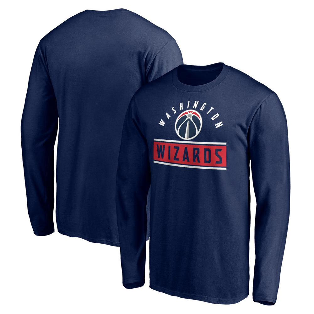 Washington Wizards Team Arch Knockout Long Sleeve T-Shirt - Navy for sale