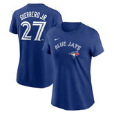 Vladimir Guerrero Jr. Toronto Blue Jays Women's Cooperstown Collection Fuse Name & Number T-Shirt Royal