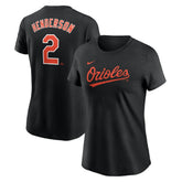 Gunnar Henderson Baltimore Orioles Women's Cooperstown Collection Fuse Name & Number T-Shirt Black