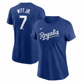 Bobby Witt Jr. Kansas City Royals Women's Cooperstown Collection Fuse Name & Number T-Shirt Royal