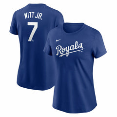 Bobby Witt Jr. Kansas City Royals Women's Cooperstown Collection Fuse Name & Number T-Shirt Royal
