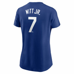 Bobby Witt Jr. Kansas City Royals Women's Cooperstown Collection Fuse Name & Number T-Shirt Royal