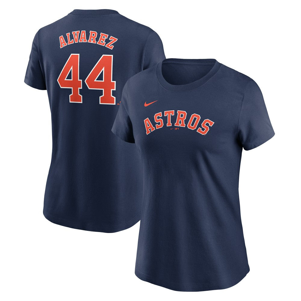 Yordan Alvarez Houston Astros Women's Cooperstown Collection Fuse Name & Number T-Shirt Navy