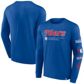 Philadelphia 76ers Baseline Long Sleeve T-Shirt - Royal outlet