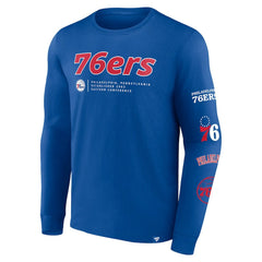 Philadelphia 76ers Baseline Long Sleeve T-Shirt - Royal outlet
