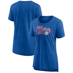 Philadelphia 76ers Women's League Leader Tri-Blend T-Shirt - Heather Royal shop