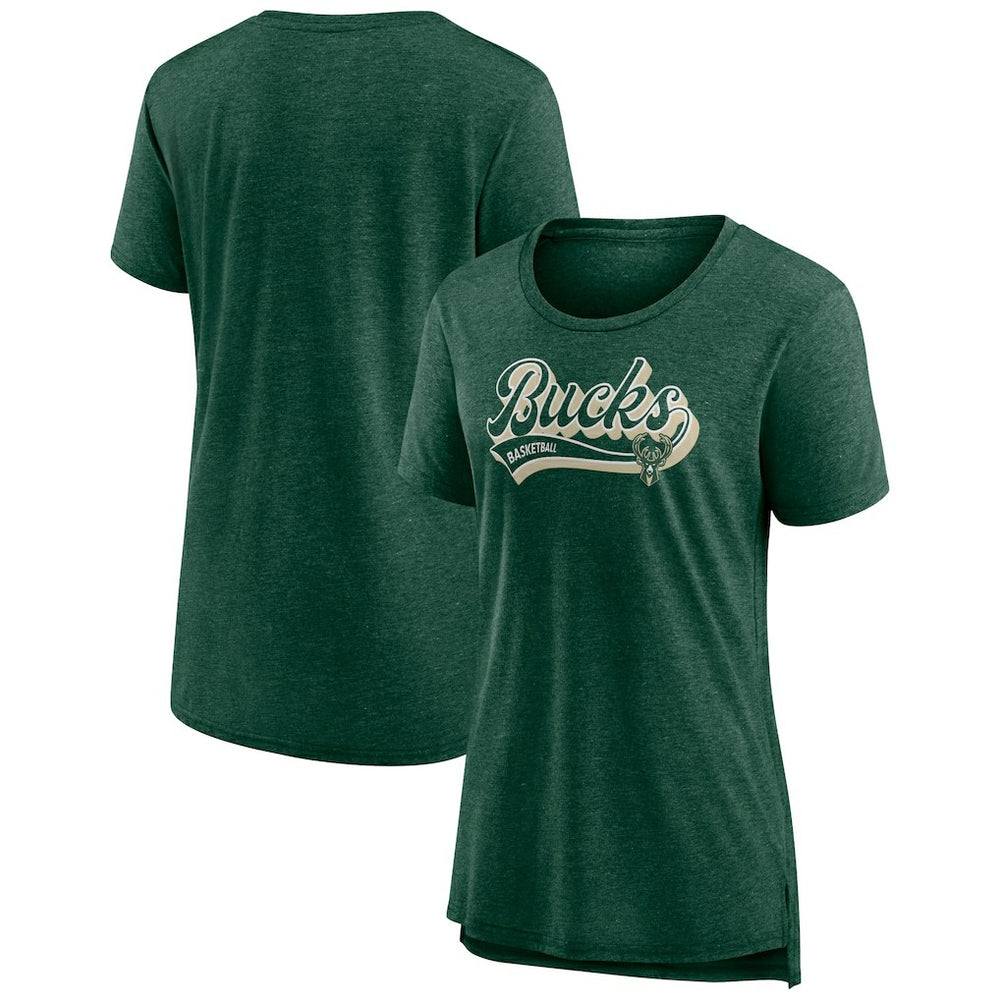 Milwaukee Bucks Women's League Leader Tri-Blend T-Shirt - Hunter Green online