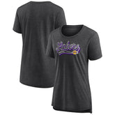 Los Angeles Lakers Women's League Leader Tri-Blend T-Shirt - Heather Charcoal shop