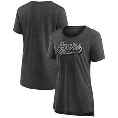 San Antonio Spurs Women's League Leader Tri-Blend T-Shirt - Heather Charcoal cheap