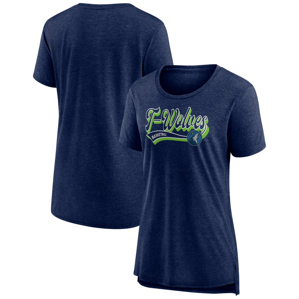 Minnesota Timberwolves Women's League Leader Tri-Blend T-Shirt - Heather Navy outlet