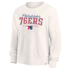 Philadelphia 76ers Women's Close the Game Pullover Sweatshirt - Cream on sale
