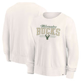 Milwaukee Bucks Women's Close the Game Pullover Sweatshirt - Cream discount
