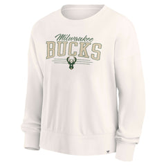 Milwaukee Bucks Women's Close the Game Pullover Sweatshirt - Cream discount