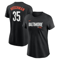 Adley Rutschman Baltimore Orioles Women's City Connect Fuse Name & Number T-Shirt Black