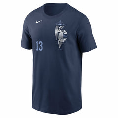 Salvador Perez Kansas City Royals 2024 City Connect Fuse Name & Number T-Shirt Navy