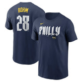 Alec Bohm Philadelphia Phillies 2024 City Connect Fuse Name & Number T-Shirt Navy