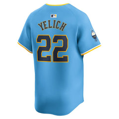 Christian Yelich Milwaukee Brewers City Connect Limited Player Jersey Powder Blue
