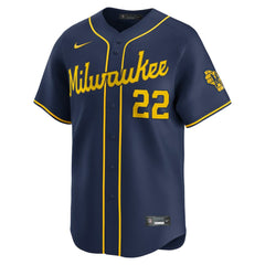 Christian Yelich Milwaukee Brewers Alternate Limited Player Jersey - Navy