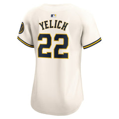 Christian Yelich Milwaukee Brewers Women's Home Limited Player Jersey Cream