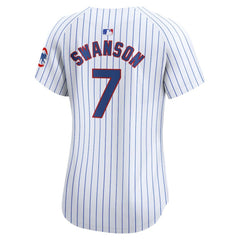 Dansby Swanson Chicago Cubs Women's Home Limited Player Jersey White