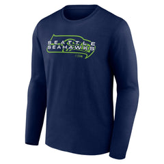 Seattle Seahawks Advance to Victory Long Sleeve T-Shirt - College Navy discount