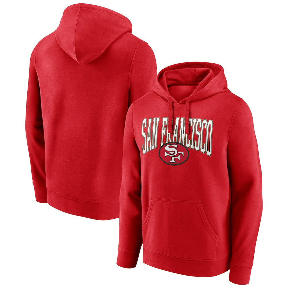 San Francisco 49ers Gridiron Classics Campus Standard Pullover Hoodie - Scarlet discount