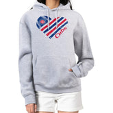 Chicago Cubs G-III 4Her by Carl Banks Women's Heart Fleece Pullover Hoodie Heather Gray