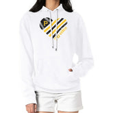 Pittsburgh Pirates G-III 4Her by Carl Banks Women's Heart Fleece Pullover Hoodie White