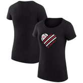 Arizona Diamondbacks G-III 4Her by Carl Banks Women's Super-Slim Fit Lightweight Heart Graphic T-Shirt Black