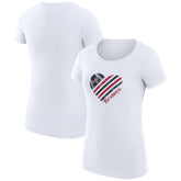 Atlanta Braves G-III 4Her by Carl Banks Women's Super-Slim Fit Lightweight Heart Graphic T-Shirt White
