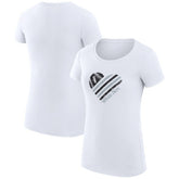 Chicago White Sox G-III 4Her by Carl Banks Women's Super-Slim Fit Lightweight Heart Graphic T-Shirt White