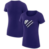Colorado Rockies G-III 4Her by Carl Banks Women's Super-Slim Fit Lightweight Heart Graphic T-Shirt Purple
