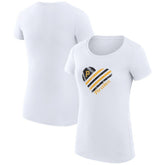 Pittsburgh Pirates G-III 4Her by Carl Banks Women's Super-Slim Fit Lightweight Heart Graphic T-Shirt White