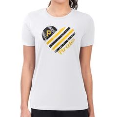 Pittsburgh Pirates G-III 4Her by Carl Banks Women's Super-Slim Fit Lightweight Heart Graphic T-Shirt White