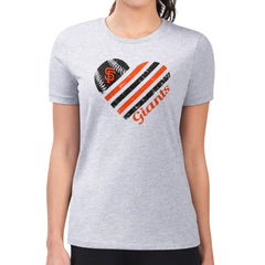 San Francisco Giants G-III 4Her by Carl Banks Women's Super-Slim Fit Lightweight Heart Graphic T-Shirt Heather Gray