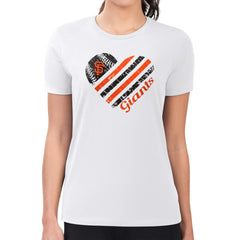 San Francisco Giants G-III 4Her by Carl Banks Women's Super-Slim Fit Lightweight Heart Graphic T-Shirt White